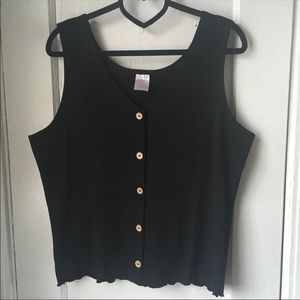 *FREE WITH ANY PURCHASE Black Ribbed Tank Top/Size 3X/CropStyle/Brand New